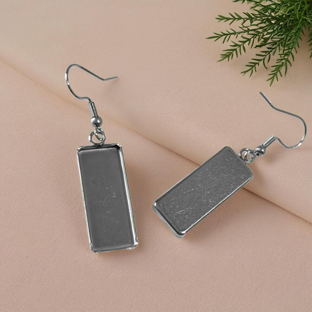Elegant Rectangular Poppy Flower Earrings, Fashion Gift
